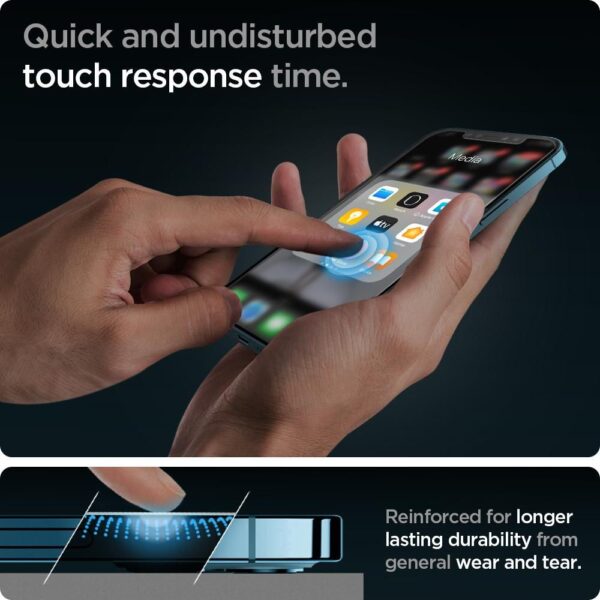 TEMPERED GLASS SPIGEN GLAS.TR ”EZ FIT” 2-PACK IPHONE 12 PRO MAX